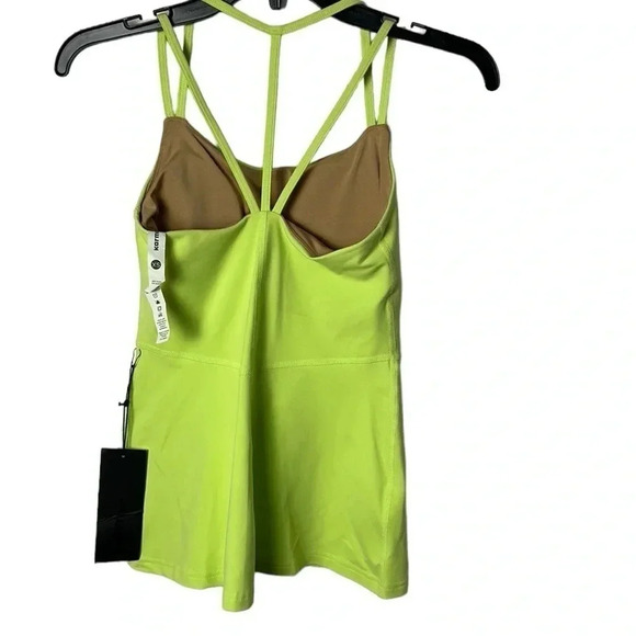 Y2K KARMA ATHLETICS bright neon yellow halter cami tank top,cut out ,straps - Picture 5 of 15